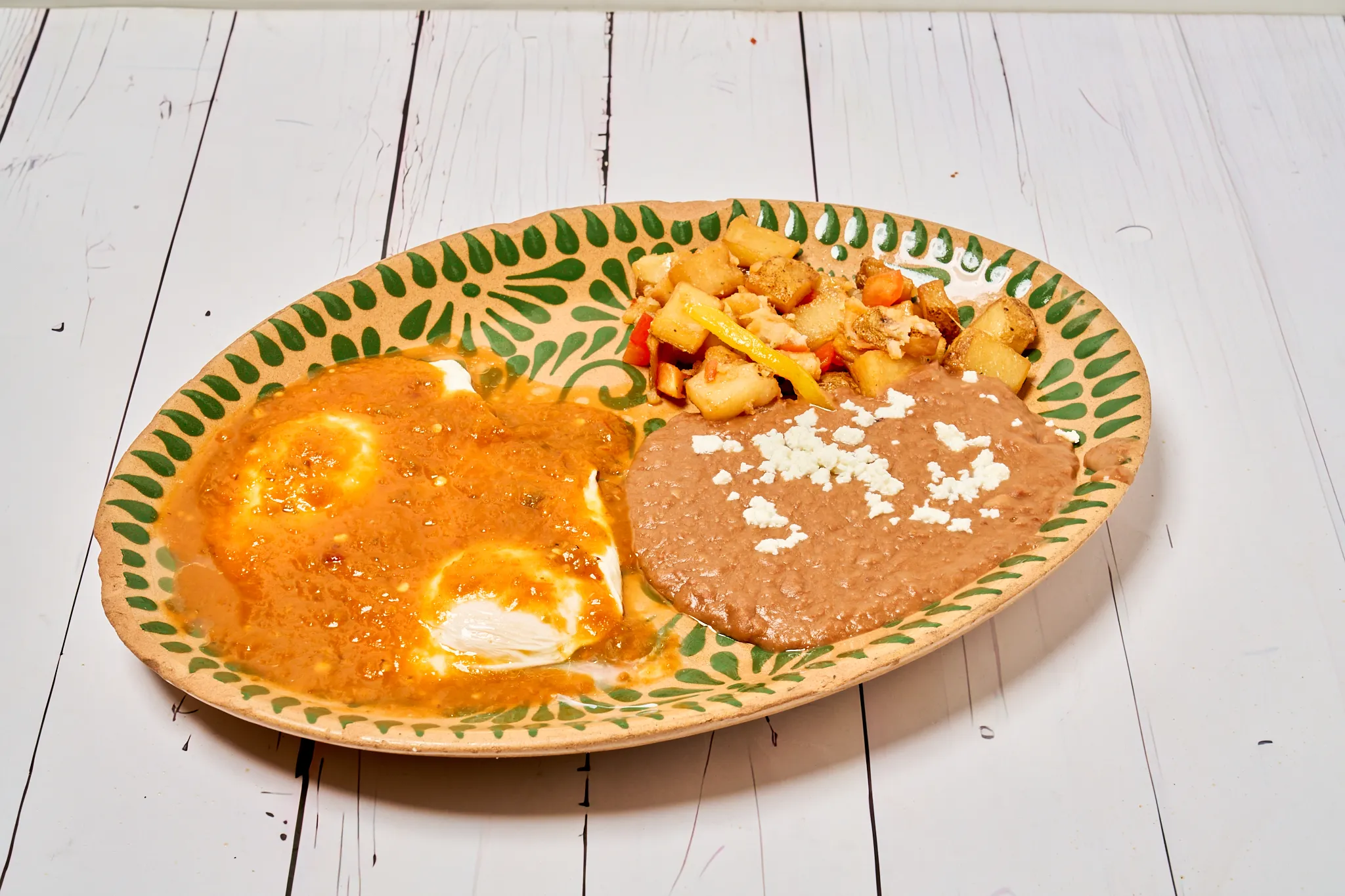 Breakfast dishes at Los Pastores